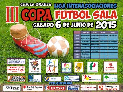 Cartel de la Copa de Fútbol de la Liga Interasociaciones de Zaragoza 2015.