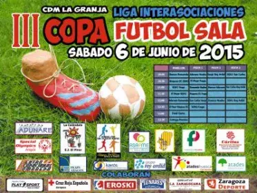Cartel de la Copa de Fútbol de la Liga Interasociaciones de Zaragoza 2015. 