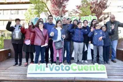 Una imagen del acto del voto en Madrid